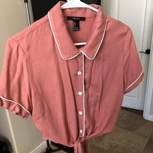 Button up crop top